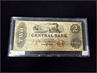1861 The Central Bank of Alabama $2 Note