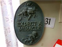 EXPECT A MIRACLE WALL PLAQUE