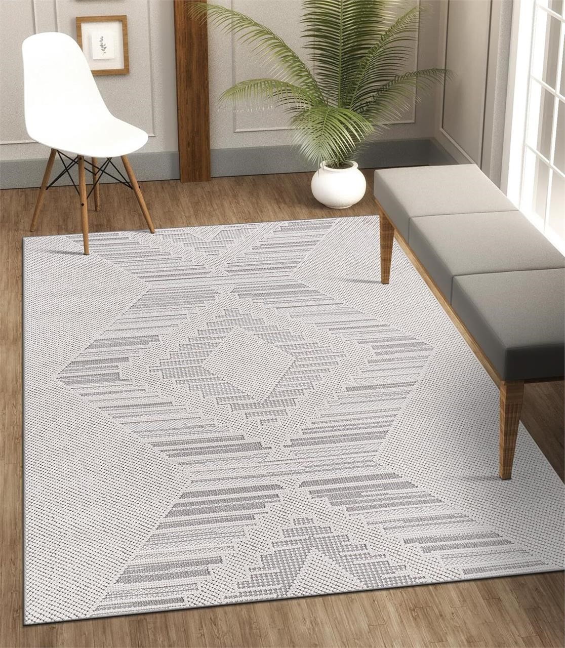 CAMILSON Micro Loop Rug 5x7 Modern Luxury