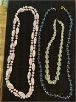 3 vintage bead necklaces