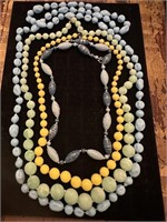 2 Mid century bead necklaces