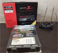 Box Zenith Digital TV Tuner, Antenna, Home