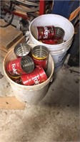 2 Buckets of Folgers Coffee Cans