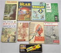 Scout Books & Pinewood Derby Car