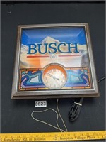 Vintage Lighted Busch Beer Clock-Works