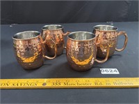 Dimpled Copper Moscow Mule Mugs