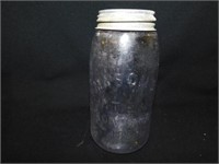 Lavender Mason's quart jar, patent Nov. 30, 1858,