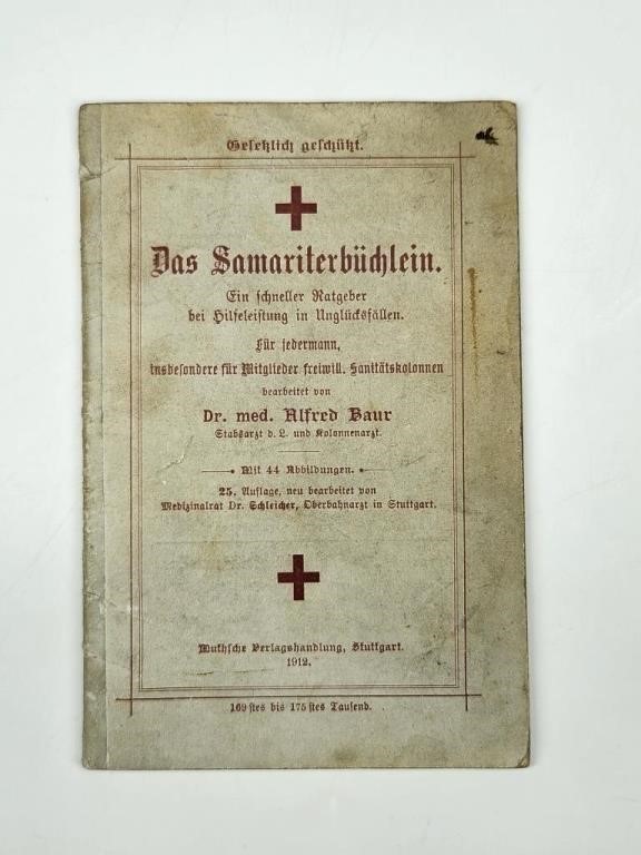 1912 RED CROSS FIRST-AID BOOK