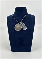 Sterling Silver Medic Diabetic Alert Necklace