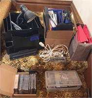 Office lot, cassettes, CDs and more
