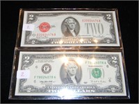 1928 $2 US Note & 1995 $2 FRN