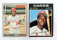 1970 & 1971 Topps Lou Brock Cards #330 & #625