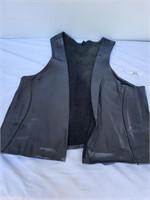 Black Leather Vest Size Small
