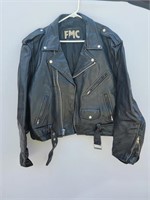 FMC Black Leather Jacket Size 42