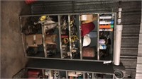 Metal cabinet with contents