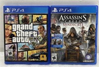PS4 Game Disks (Grand Theft Auto 5 & Assassin’s