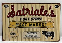 The Satriales Pork Store Sign 12x8in