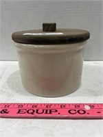 Roseville Crock with Wooden Lid