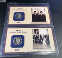 1978 AND 1979 KENNEDY PROOF HALF DOLLARS