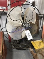 GE metal-blade fan, untested, 12", cord bad