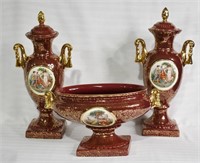 Antique Empire (England) Porcelain Console Set