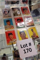 9 baseball cards: