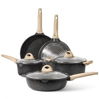 WF6308  Black Granite 8-Piece Nonstick Cookware