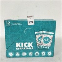 12 POCHETTES PUR GUM WINTERGREEN KICK ASPARTAME