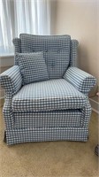 BLUE GINGHAM SIDE CHAIR