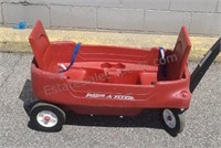 Radio flyer plastic wagon for two.