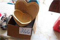 WOODEN BOWLS, BATHROOM SCALE LOT