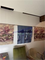 3 CLOTH PANELS, IN BASEMENT