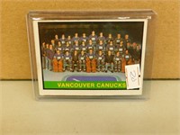 1974 OPC Vancouver Canucks #322 Team Card