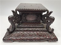 Intricately Carved Wooden Oriental Pedestal. 6