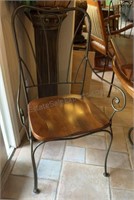 KINCAID Metal and Wood Dining Chair Heavy Solid