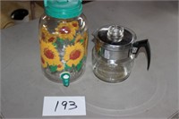 Coffee pot & sun tea jar