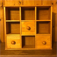Wall Mount Winsome Wood Curio Shelf / Drawers