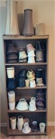 Small Lampshades Lot with Bookshelf