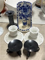 Six candle holders