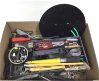 Assorted Tools, Box Cutters, Brushes, Chisels