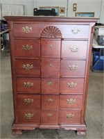 38" Shell Carved Block Front 6 Drawer Chest