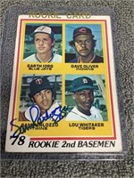 1978 Topps Lou Whitaker Rookie Card w/