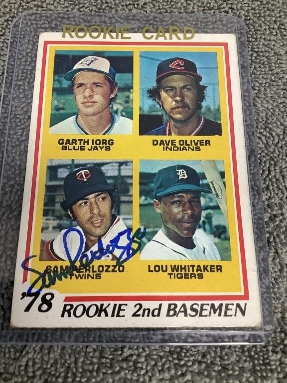 1978 Topps Lou Whitaker Rookie Card w/