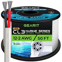GearIT 12 AWG Marine Speaker Cable (50 Feet),