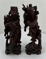 Pair of Antique Chinese Immortal Carvings
