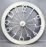 Large 36 inch white rustic clock