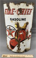 Barn Fresh Fire Chief Texaco Advertising Sign
