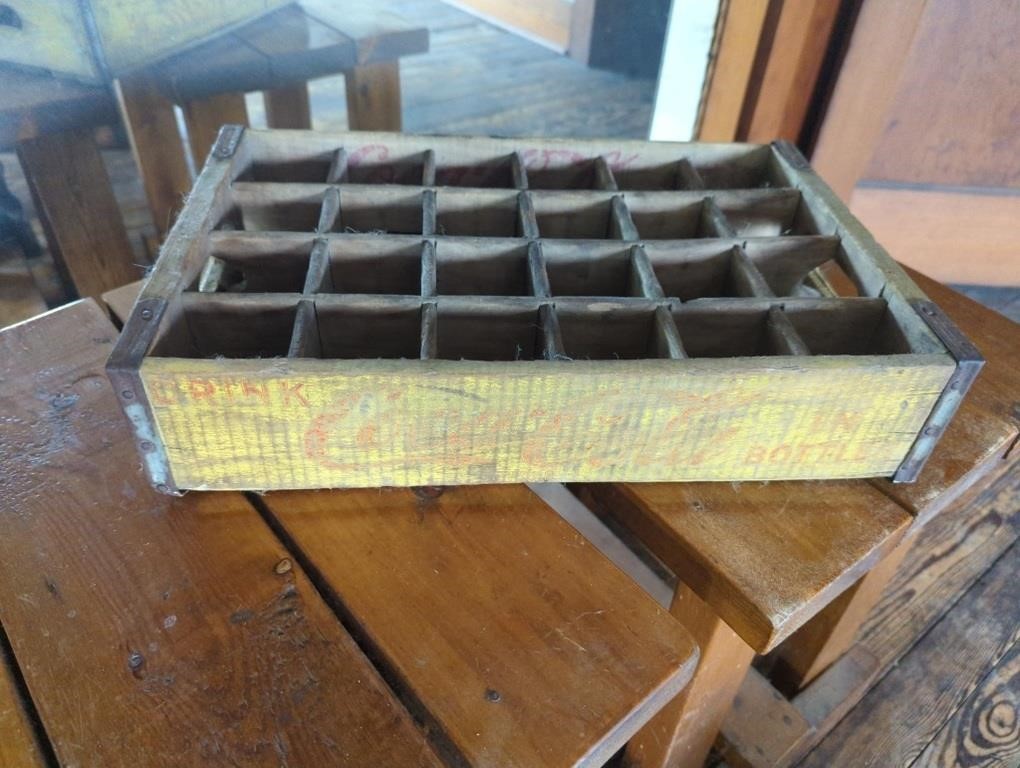 Wooden coca cola crate