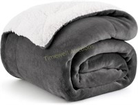 Bedsure Sherpa Fleece Throw  50x60 Inches.