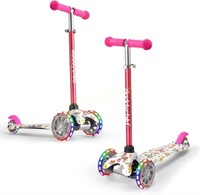 3 Wheel Scooter for Kids 3-6  Pink Graffiti